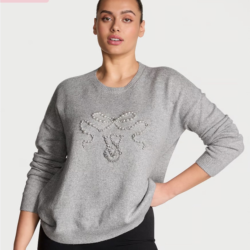 Victoria’s Secret Embellished Crewneck Sweater Large